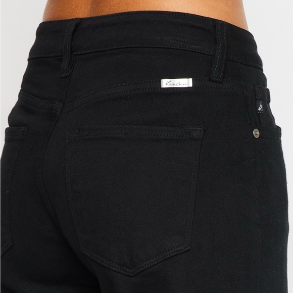 Kan Can Wide Leg Cropped Denim, Black - Picture 2 of 5